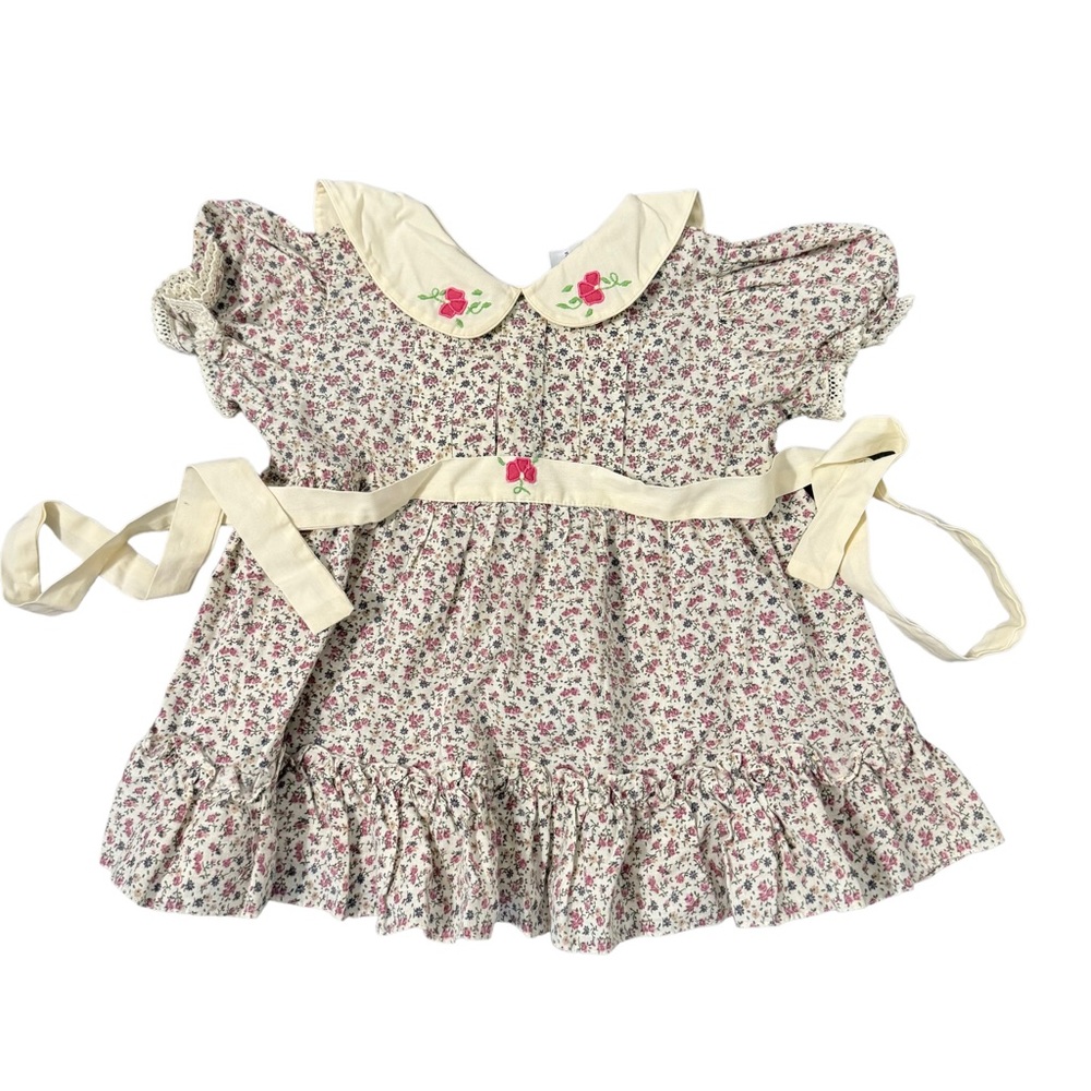 Vintage Nanas Pet Dress Micro Floral Cottagecore For‎ JCPenney Toddler Size 12m
